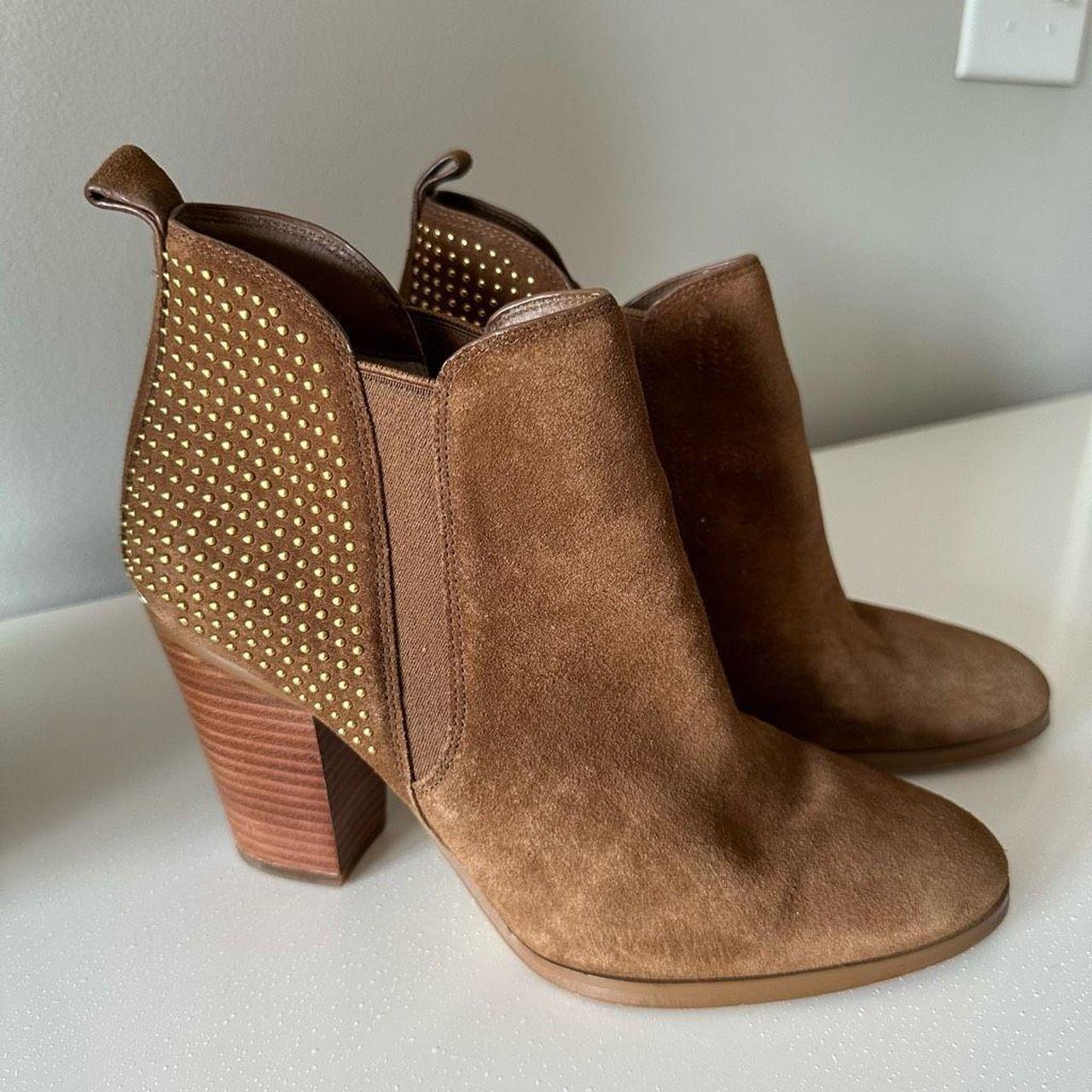 michael kors brown leather boots