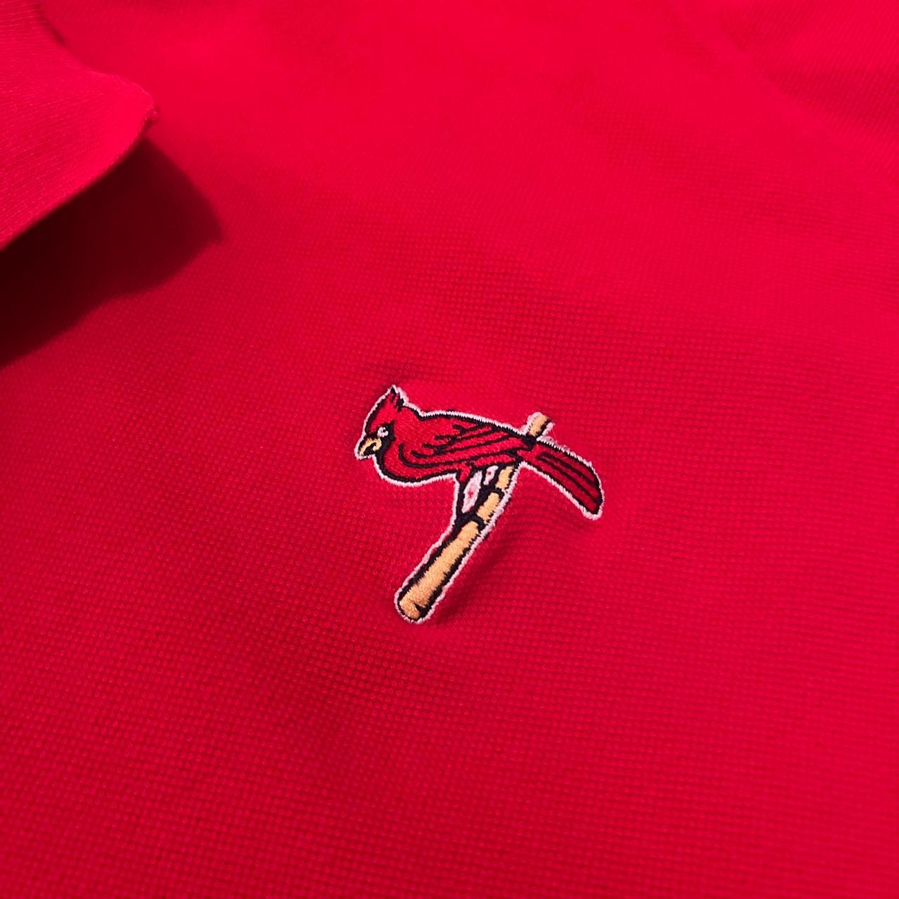 St. Louis Cardinals MLB Reebok Red Golf Polo Size: - Depop