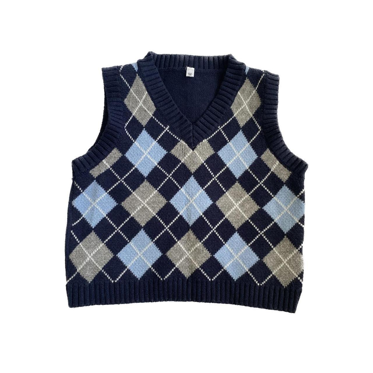 Yesstyle Argyle Knit Vest Excellent Depop