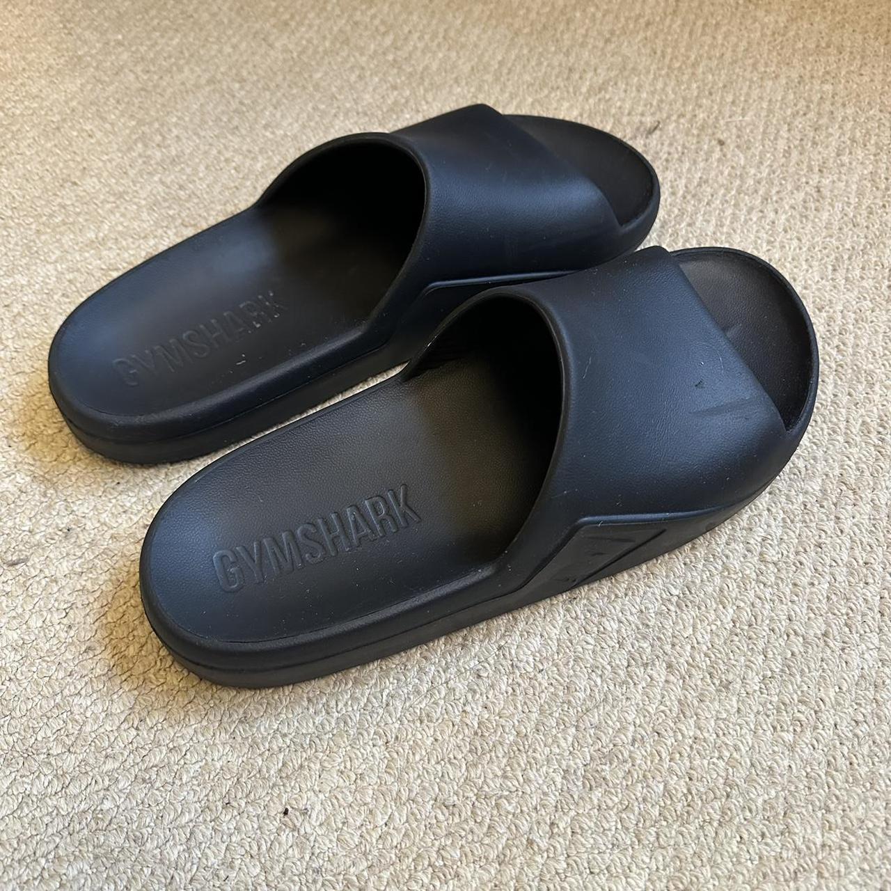 Gymshark Sliders UK Size 9, Black. Worn a few... - Depop