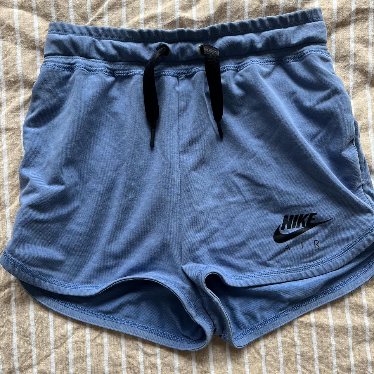 Nike air blue high waisted shorts xs - Depop
