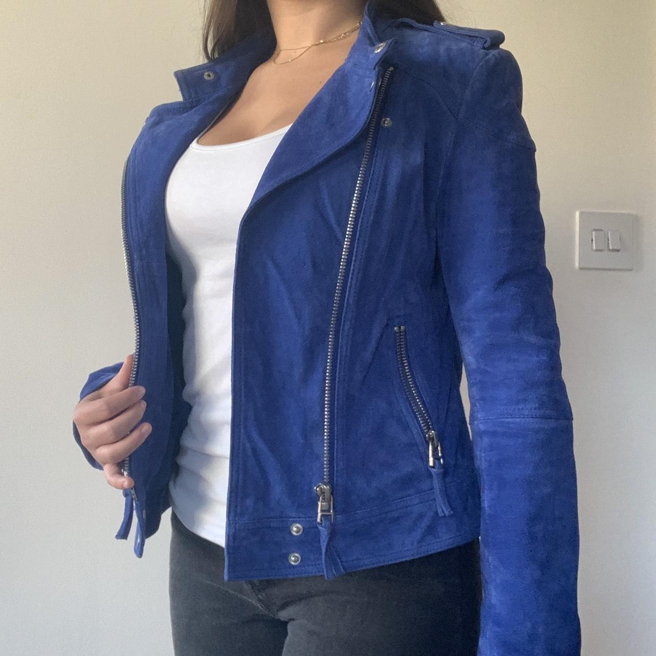 Royal blue clearance suede jacket