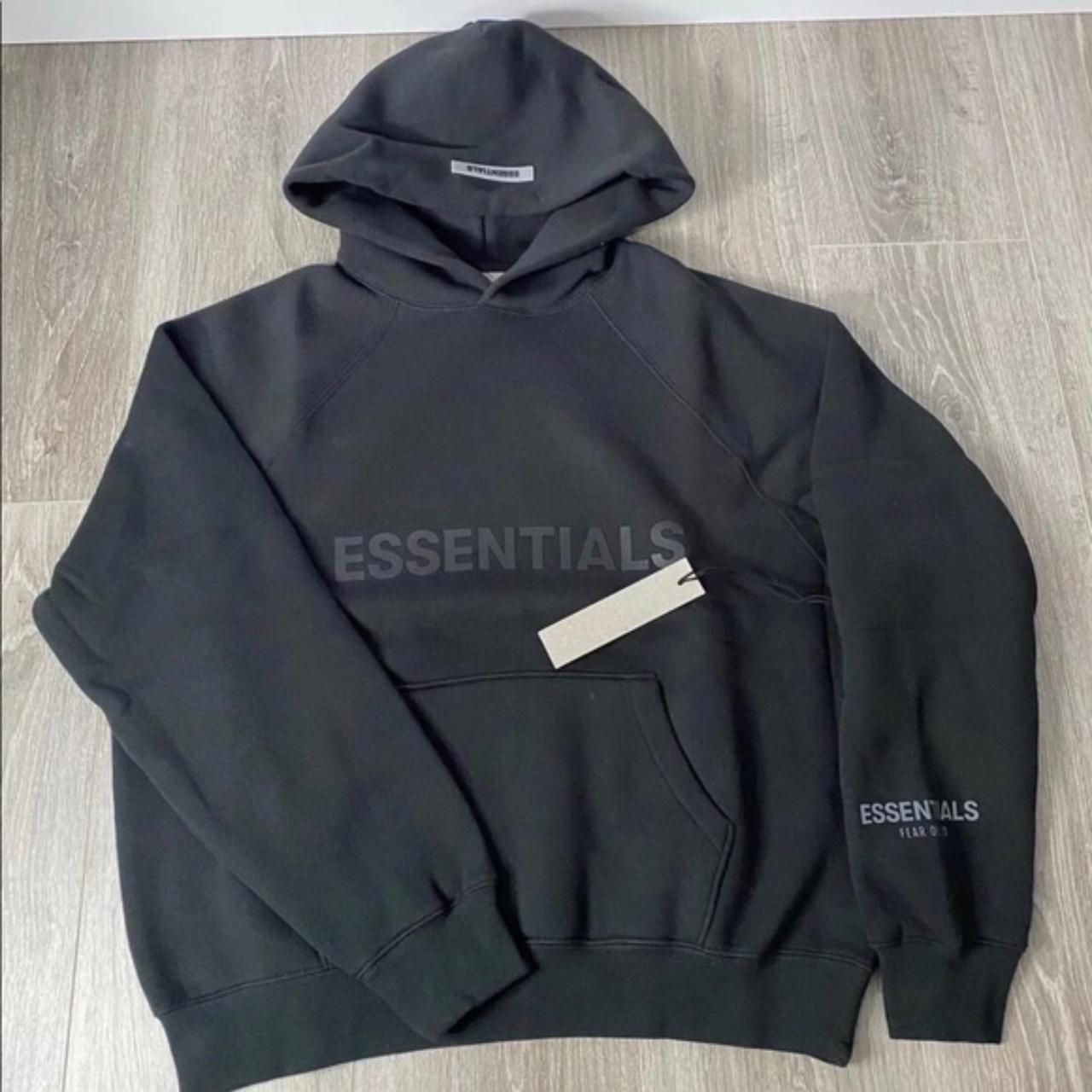 Fear of God Essentials Pullover Hoodie Applique... - Depop