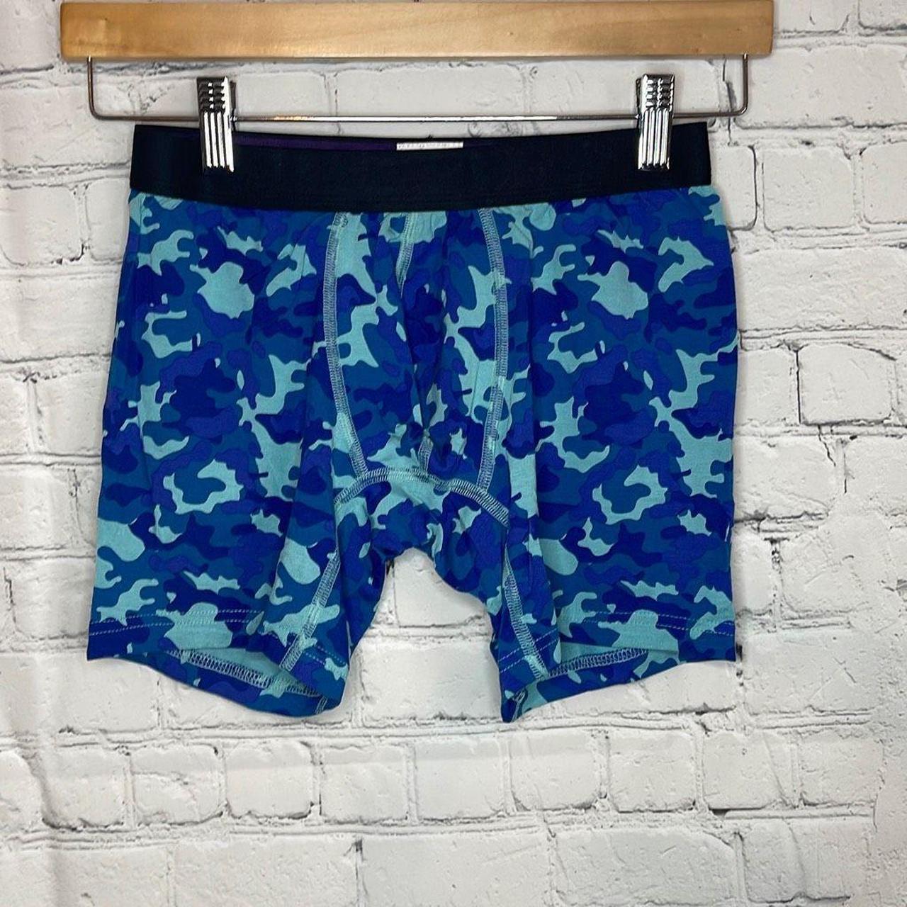 Meundies Men’s Blue Camouflaged Boxer Briefs... - Depop