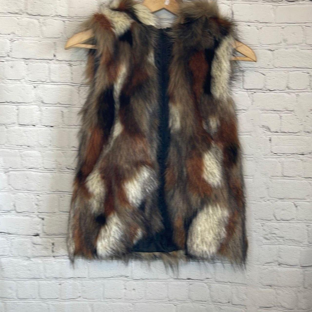 American eagle fur clearance vest