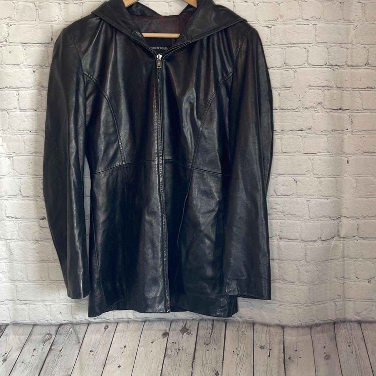 Andrew marc outlet black leather jacket