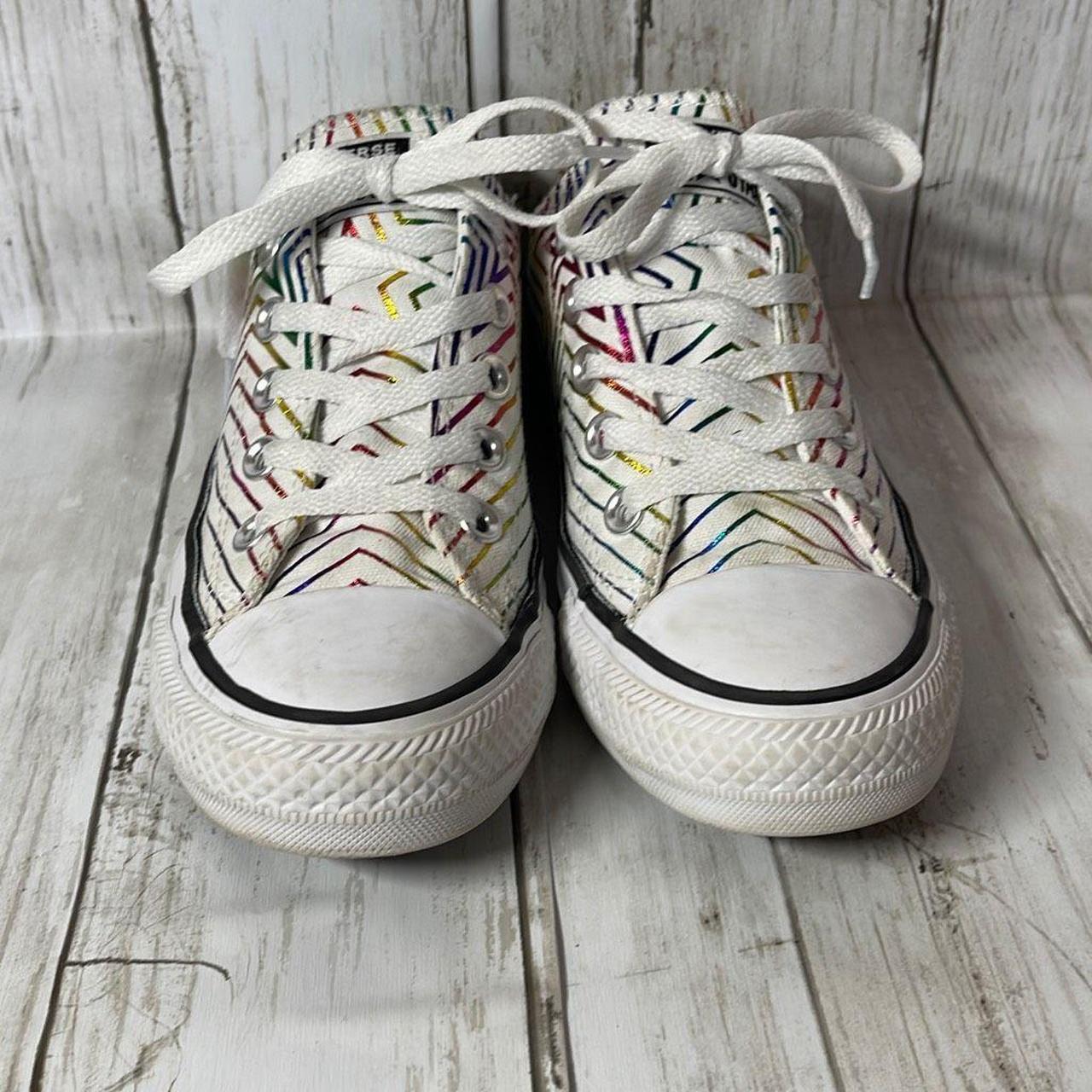 White rainbow best sale converse