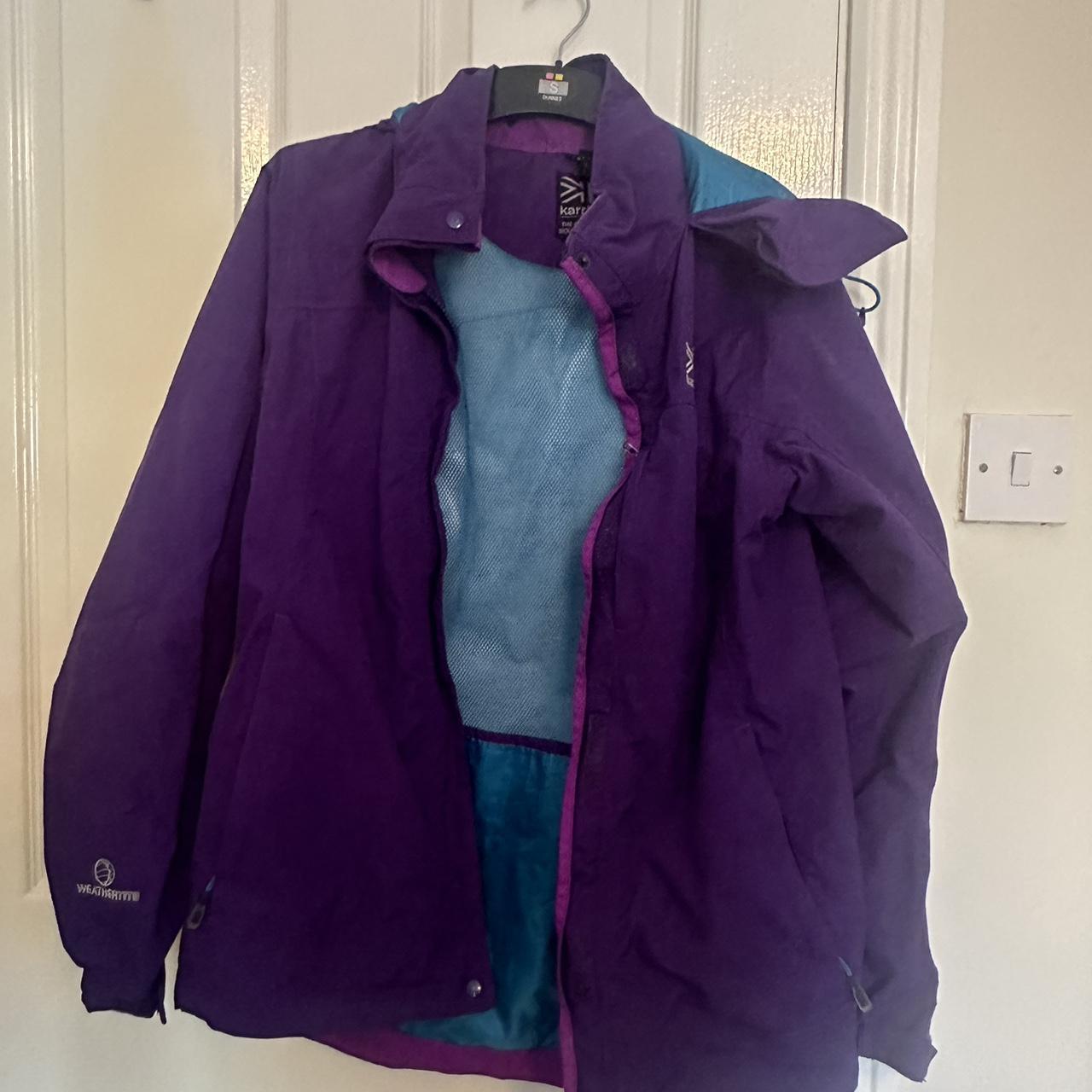 Purple karrimor rain jacket. Size 8 10. Depop