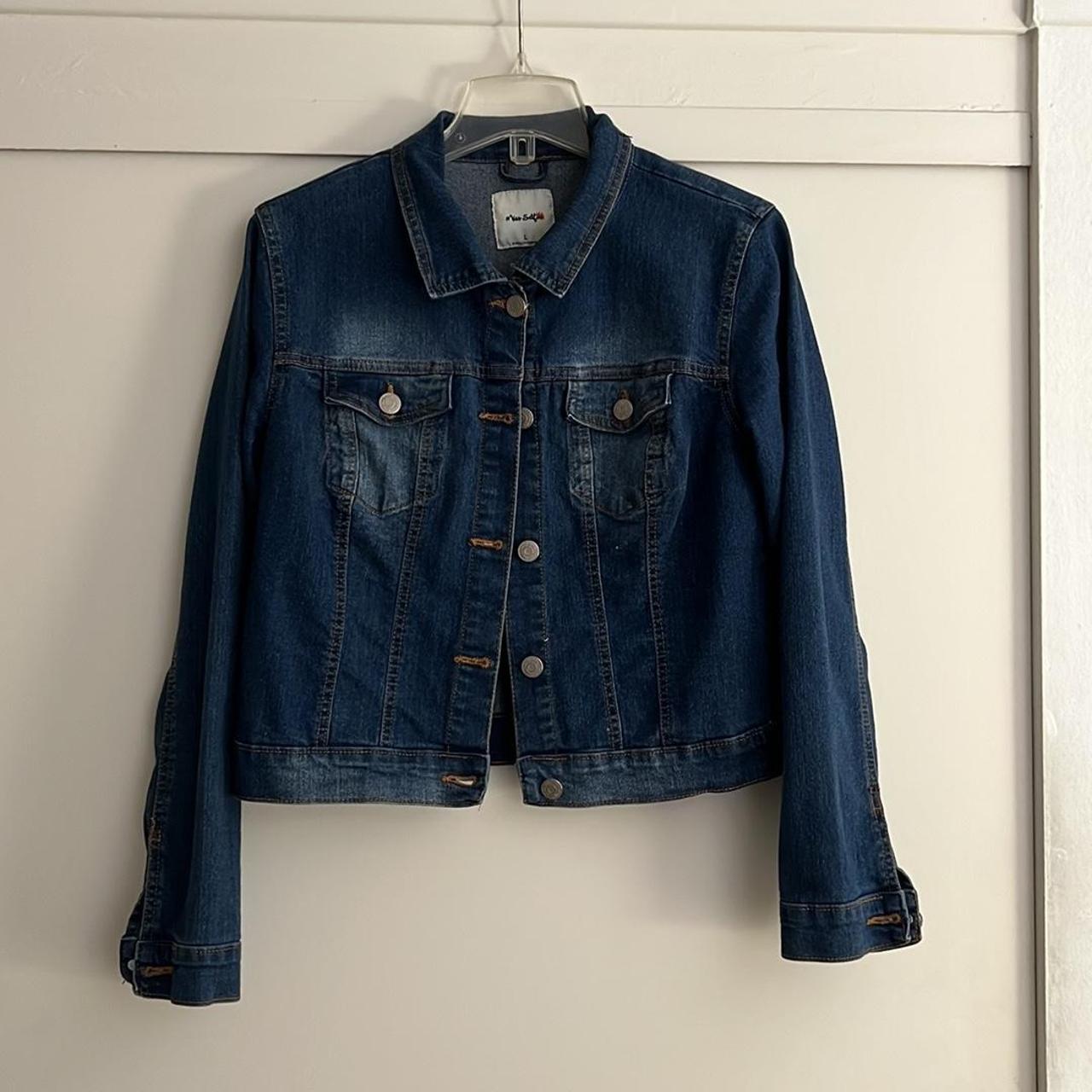 Miss Selfie Waist Button Front Denim Jean Jacket... - Depop