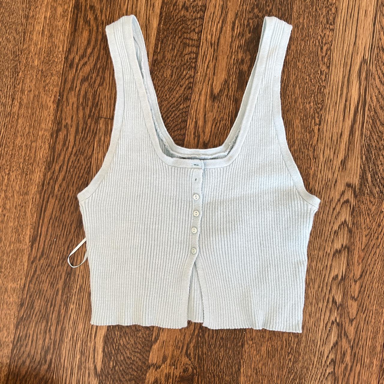 Pacsun Womens Blue Crop Top Depop