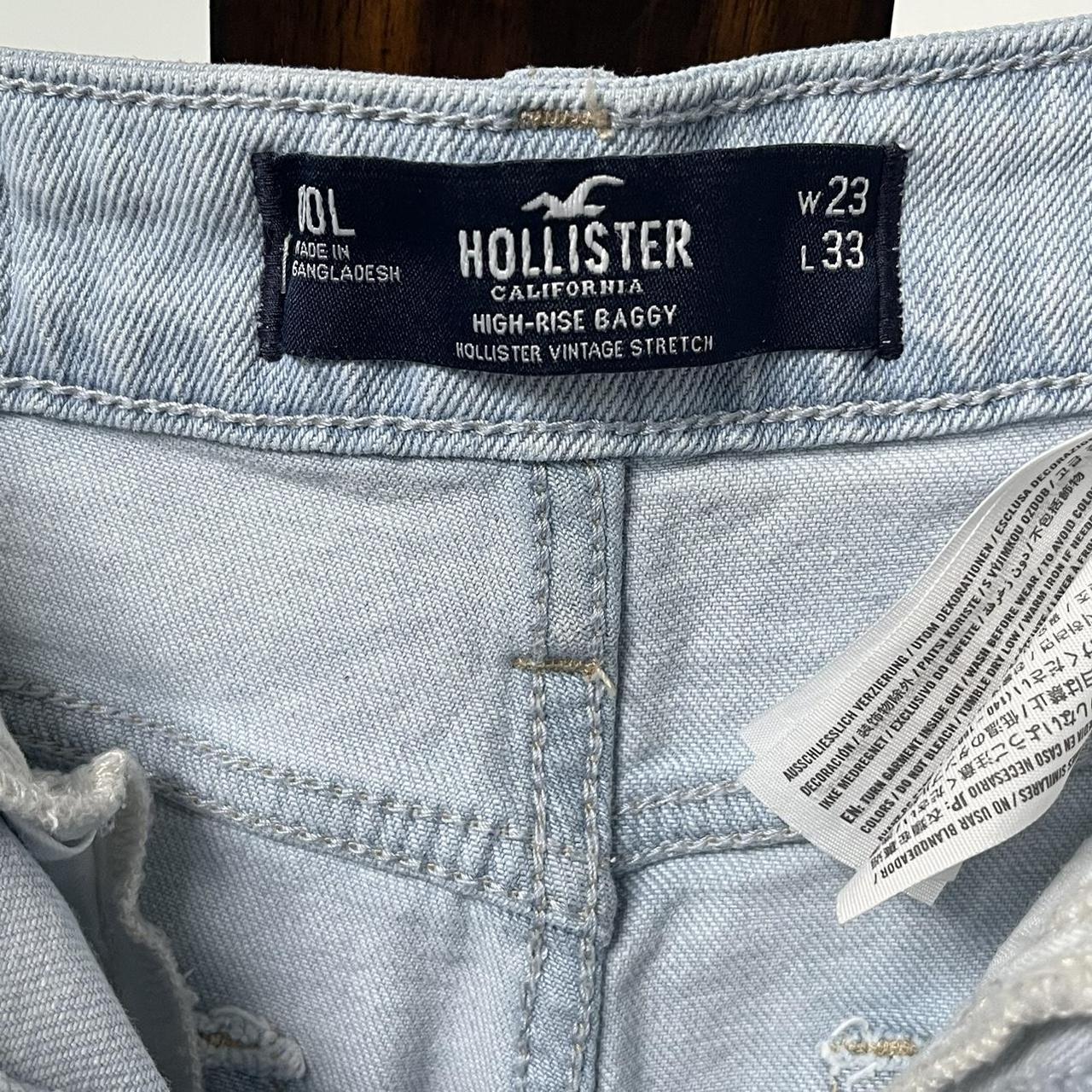 High-Rise Vintage Baggy Stretch Hollister Jeans - Depop