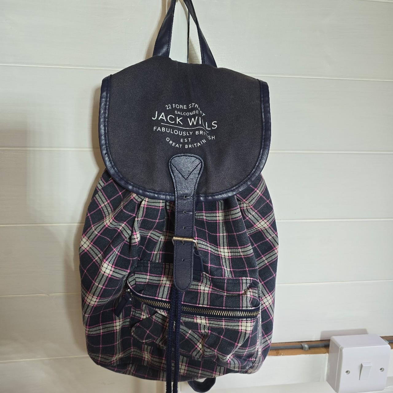 Jack wills tartan backpack hotsell