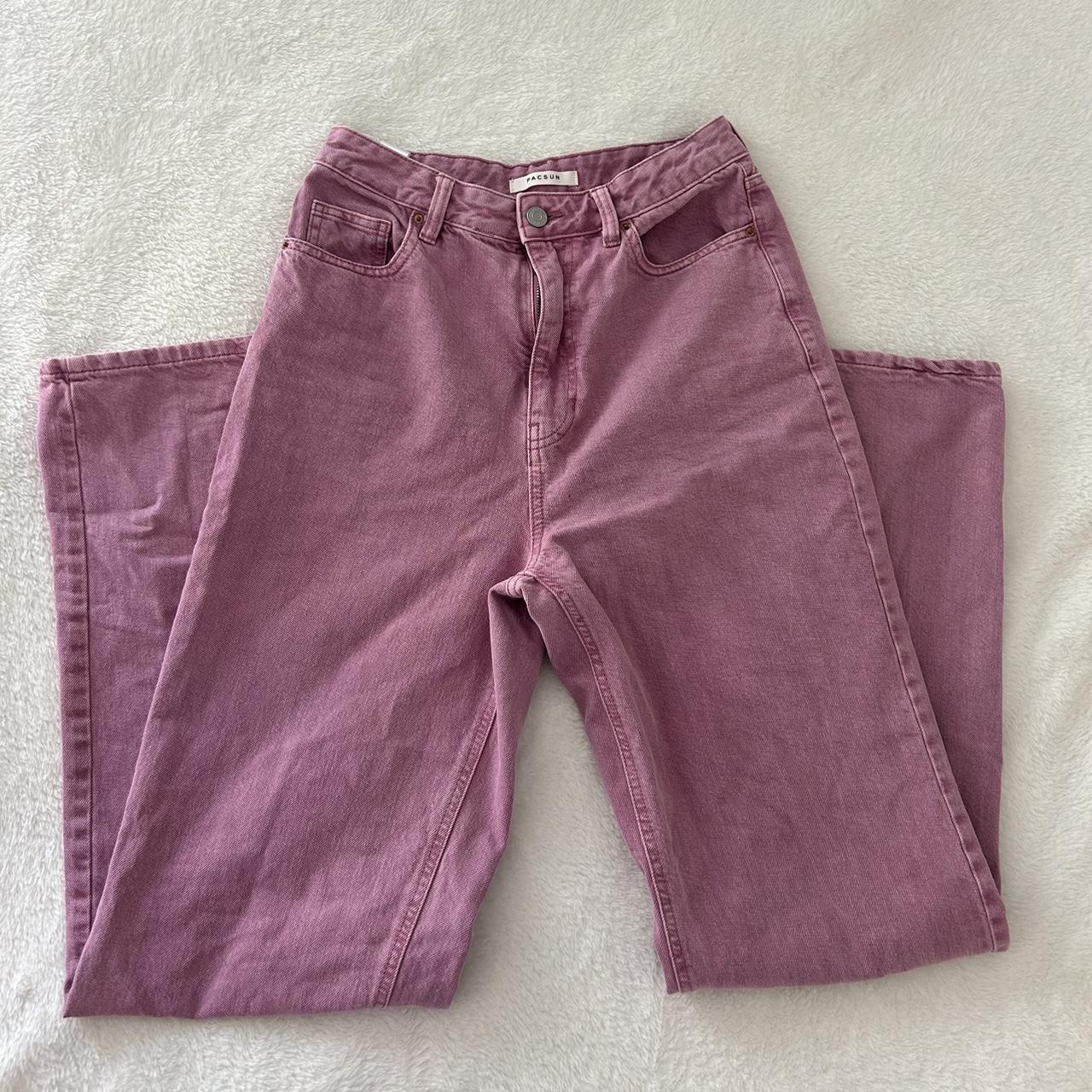 PacSun Women's Jeans - Pink/Purple - 28" – High-waisted purple jeans pacsun #highwaistedjeans