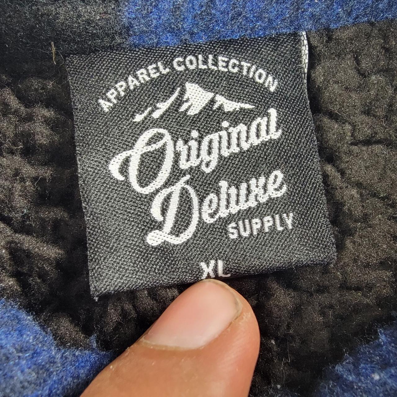 Original Deluxe Supply Mens XL Blue Plaid Lined | Depop
