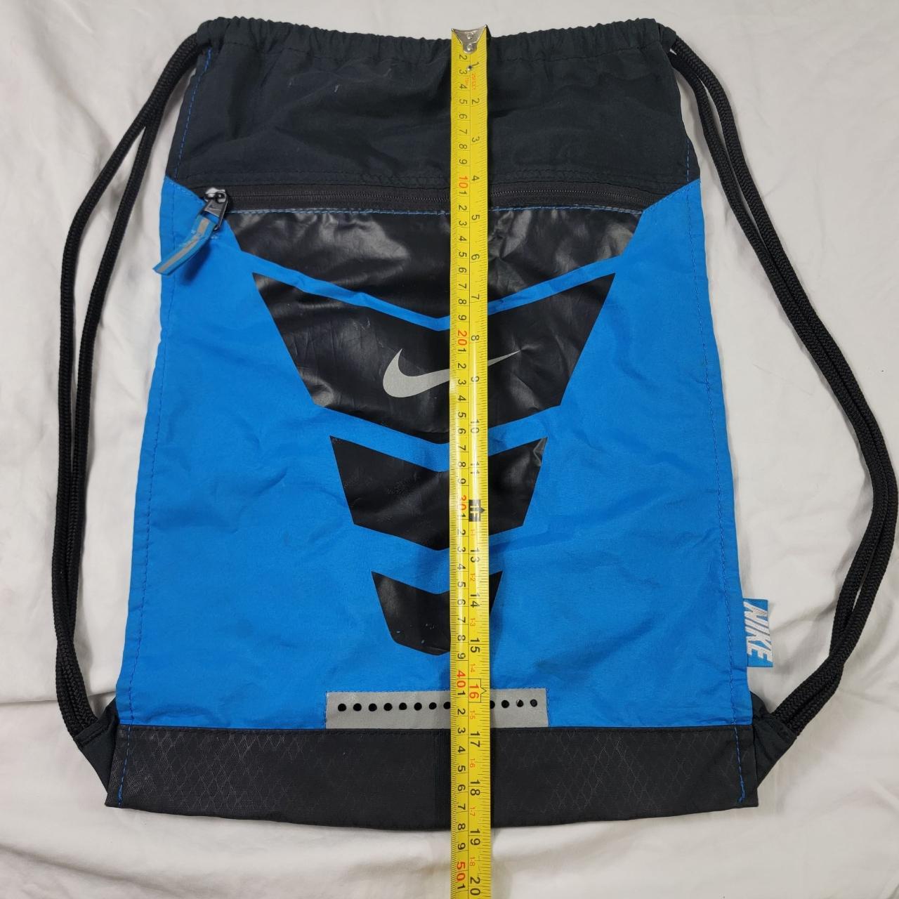blue nike string bag