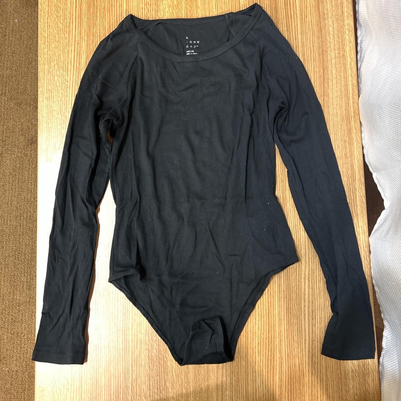 Black Long Sleeve Bodysuit From Target Size M - Depop