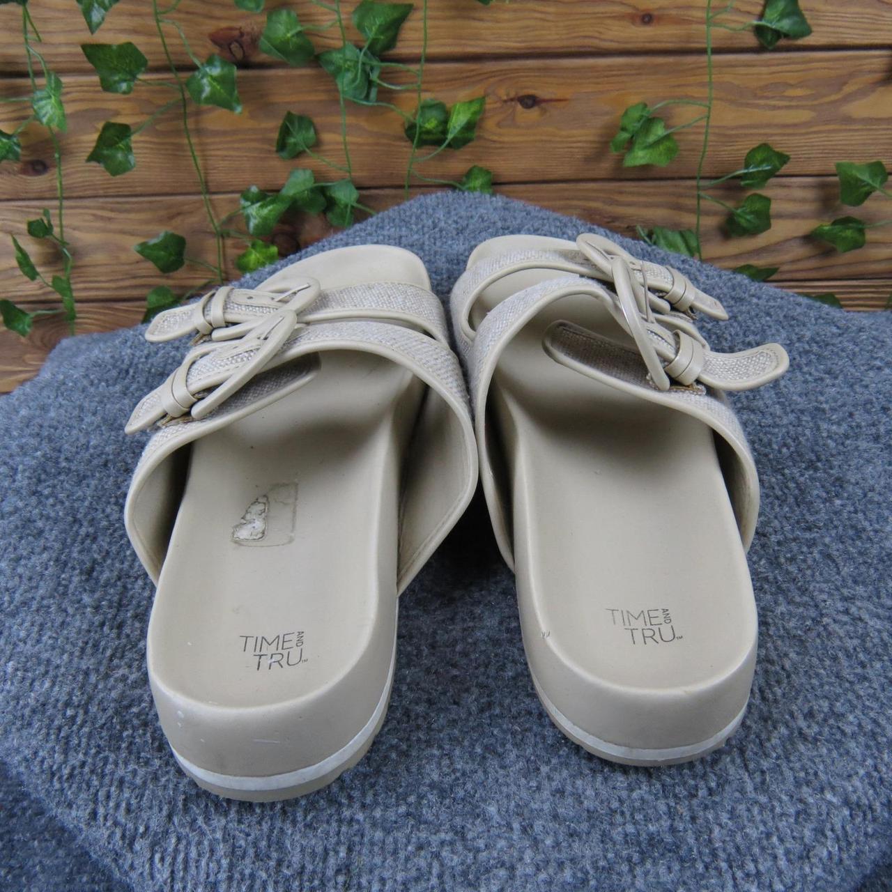Time and Tru Women's Slides - Tan/Cream - US 10 –… - image 4