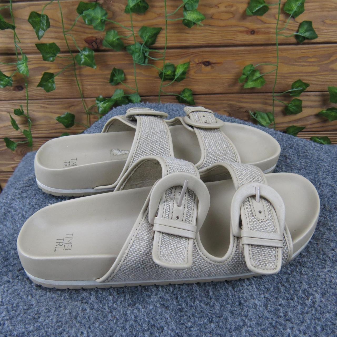 Time and Tru Women's Slides - Tan/Cream - US 10 –… - image 3