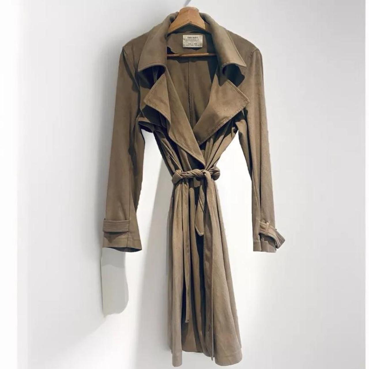★ZARA★ OPENWORK SUEDE-EFFECT TRENCH COAT OPENWORK SUEDE-EFFECT TRENCH COAT - Ecru | ZARA United Kingdom