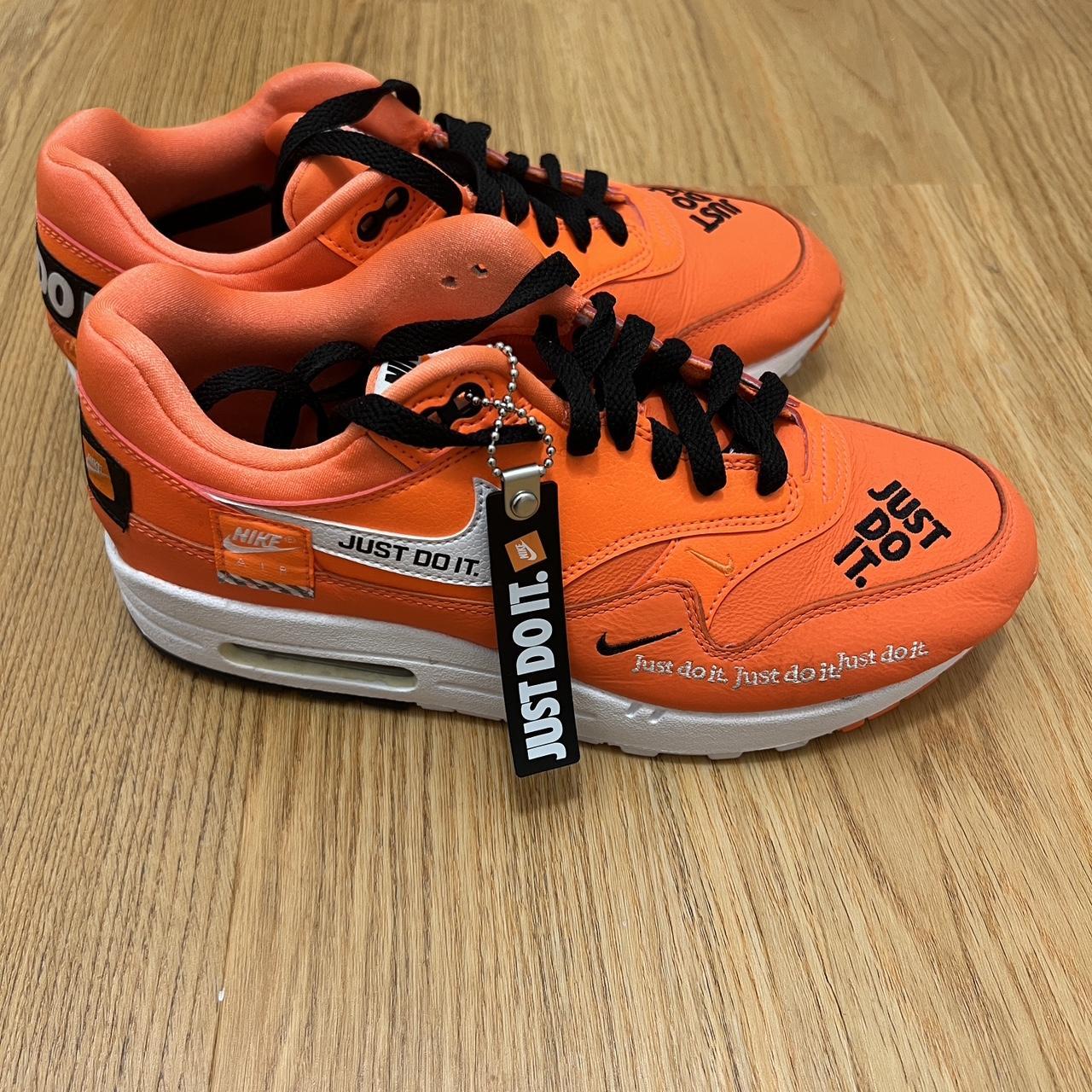 Nike Air Max 1 Just do it orange (women's) without... - Depop