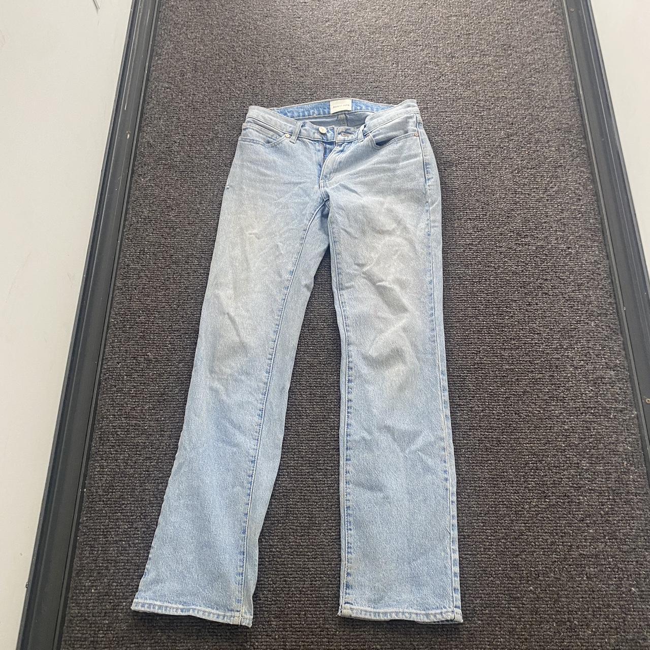 abrand low waisted straight cut jeans good amount... - Depop