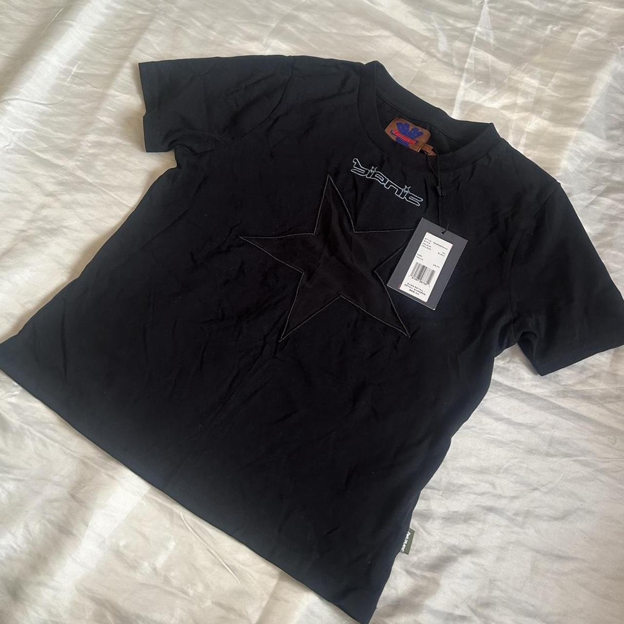 Marc Jacobs Heaven baby tee Black star mesh... - Depop