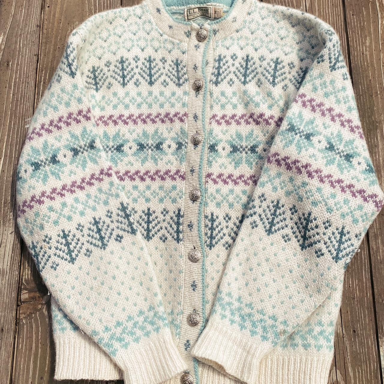 Ll bean white clearance sweater