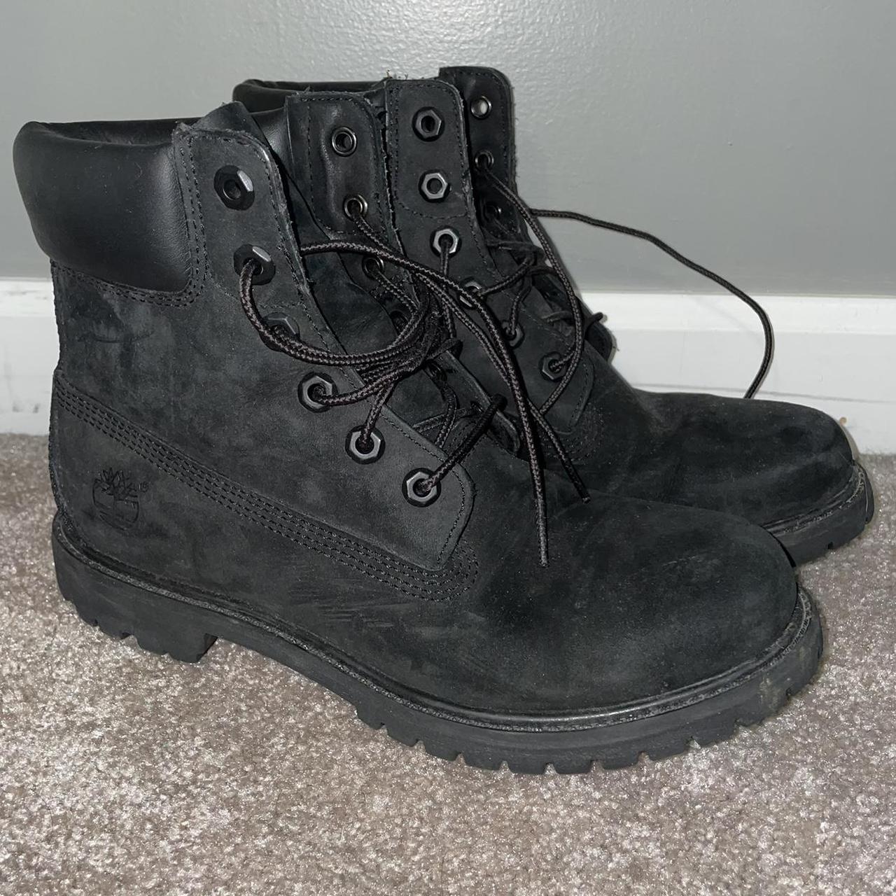 Black Timberland boots Perfect for the winter Size... - Depop