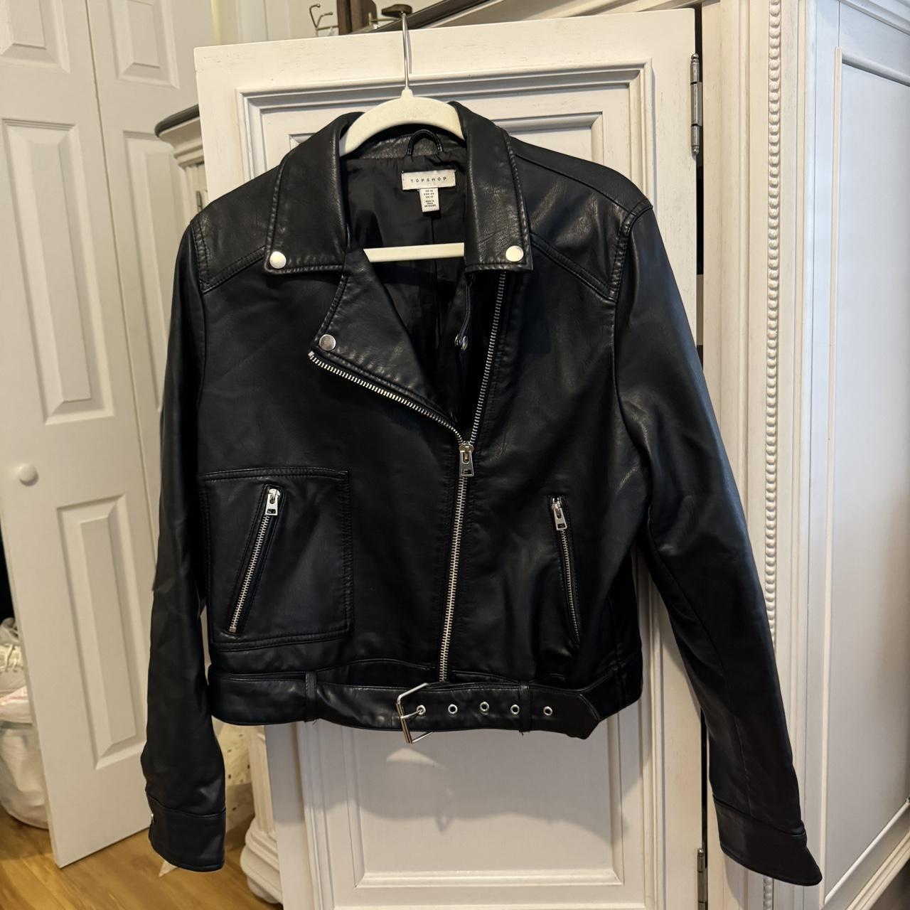 Leather Jacket size 12 Depop