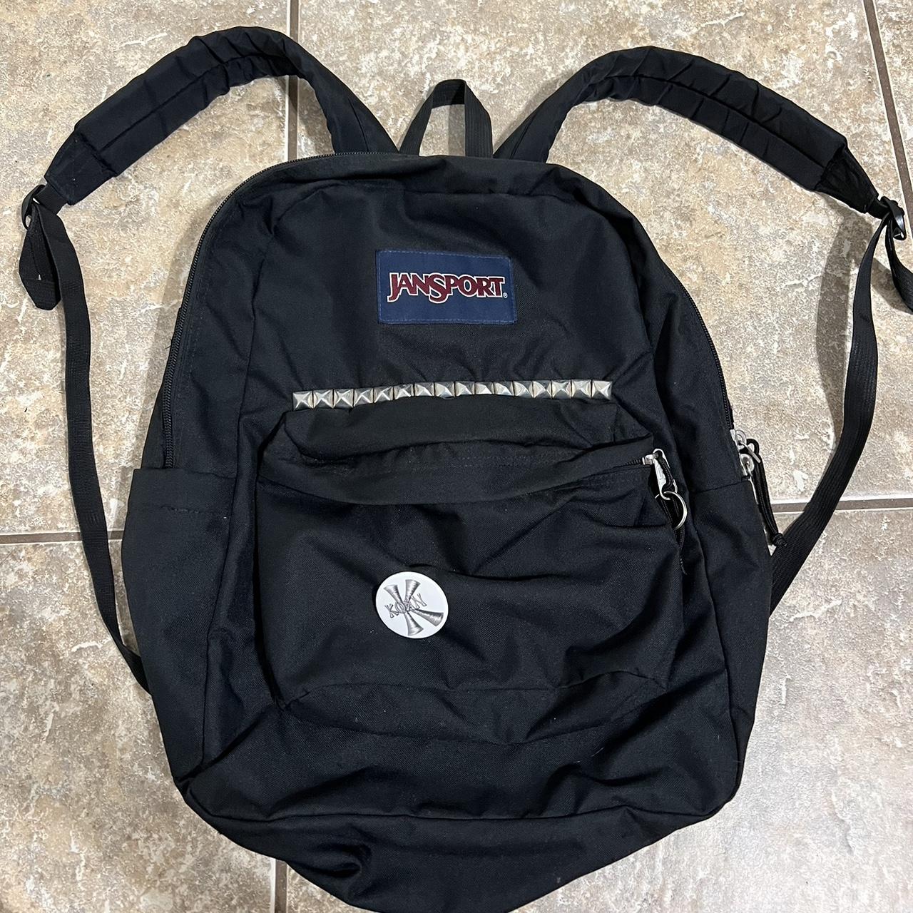 Jansport backpack. Black with high quality metal... - Depop