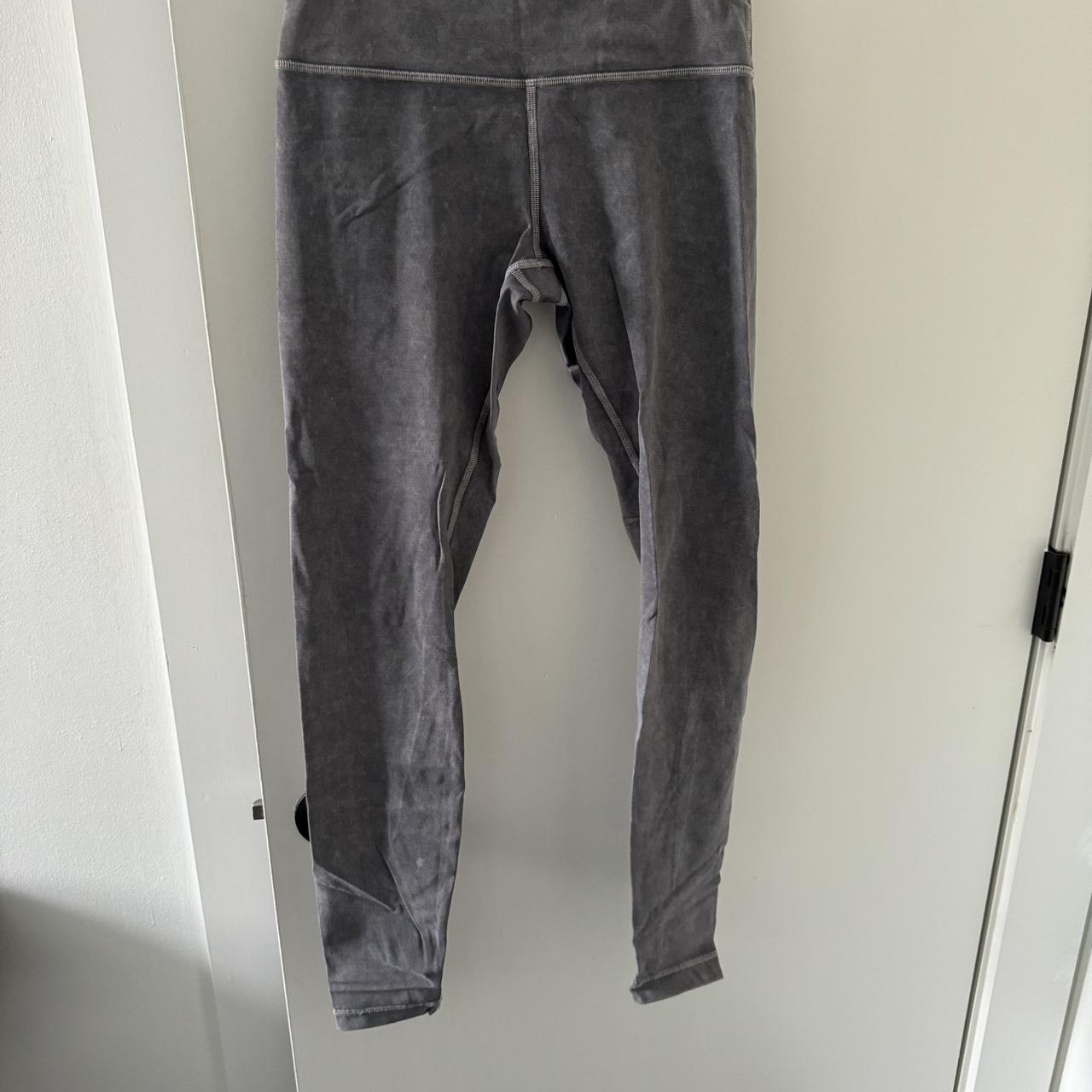 Lululemon grey tie dye leggings in size S/4 - Depop