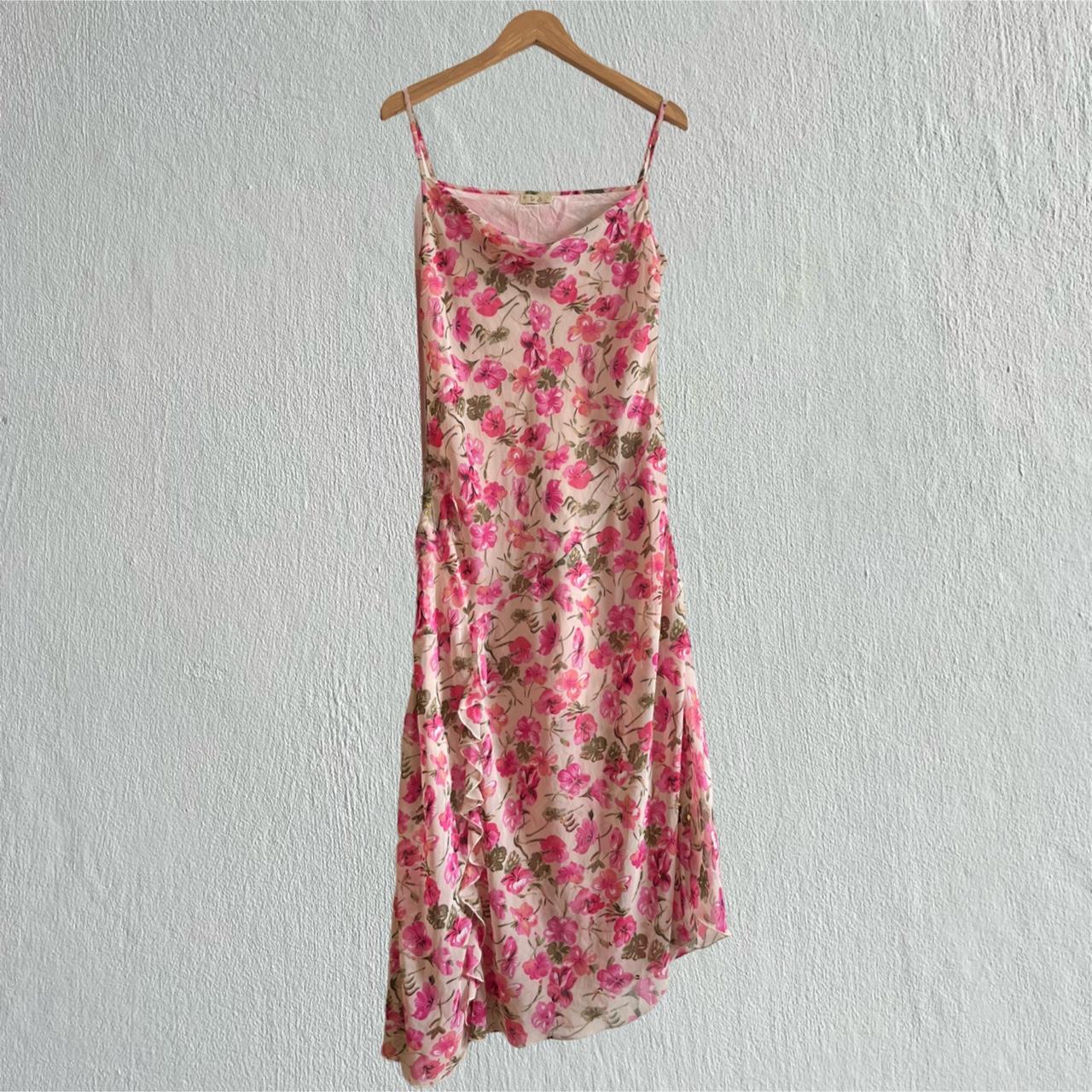 Olly&Co pink floral dress - good condition -... - Depop
