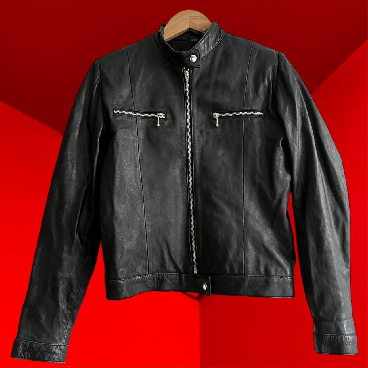 Hudson leather hot sale biker jacket