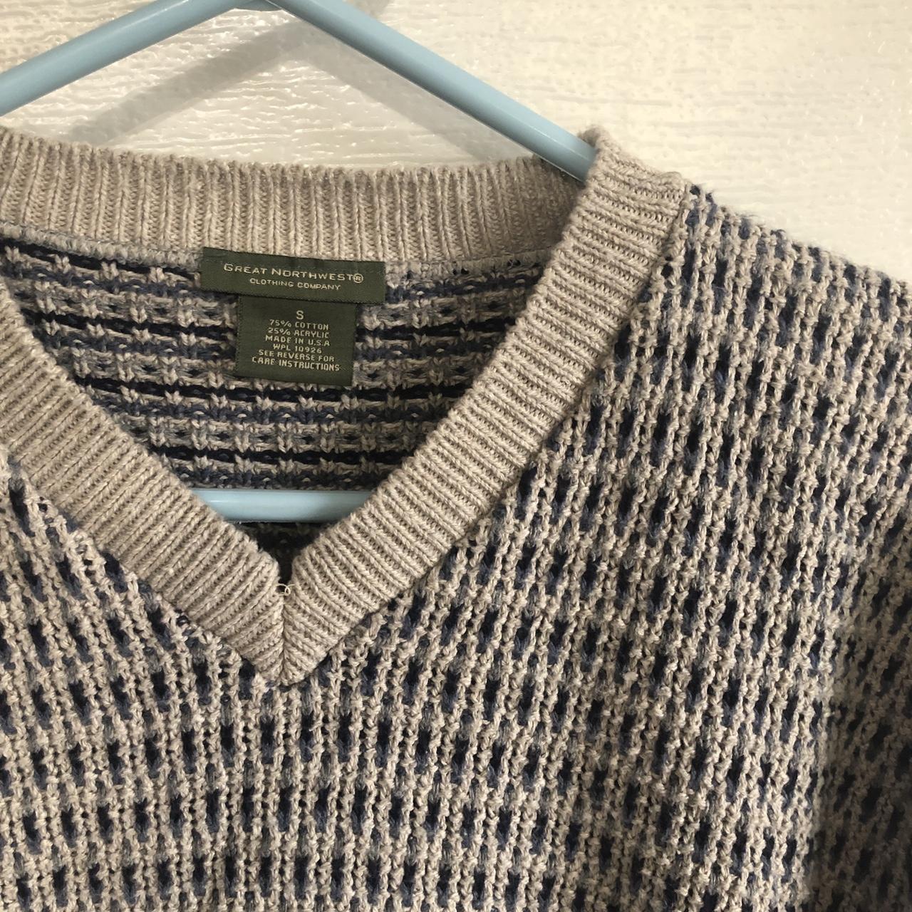 Super cute 2 toned blue grandpa sweater!! I love... - Depop