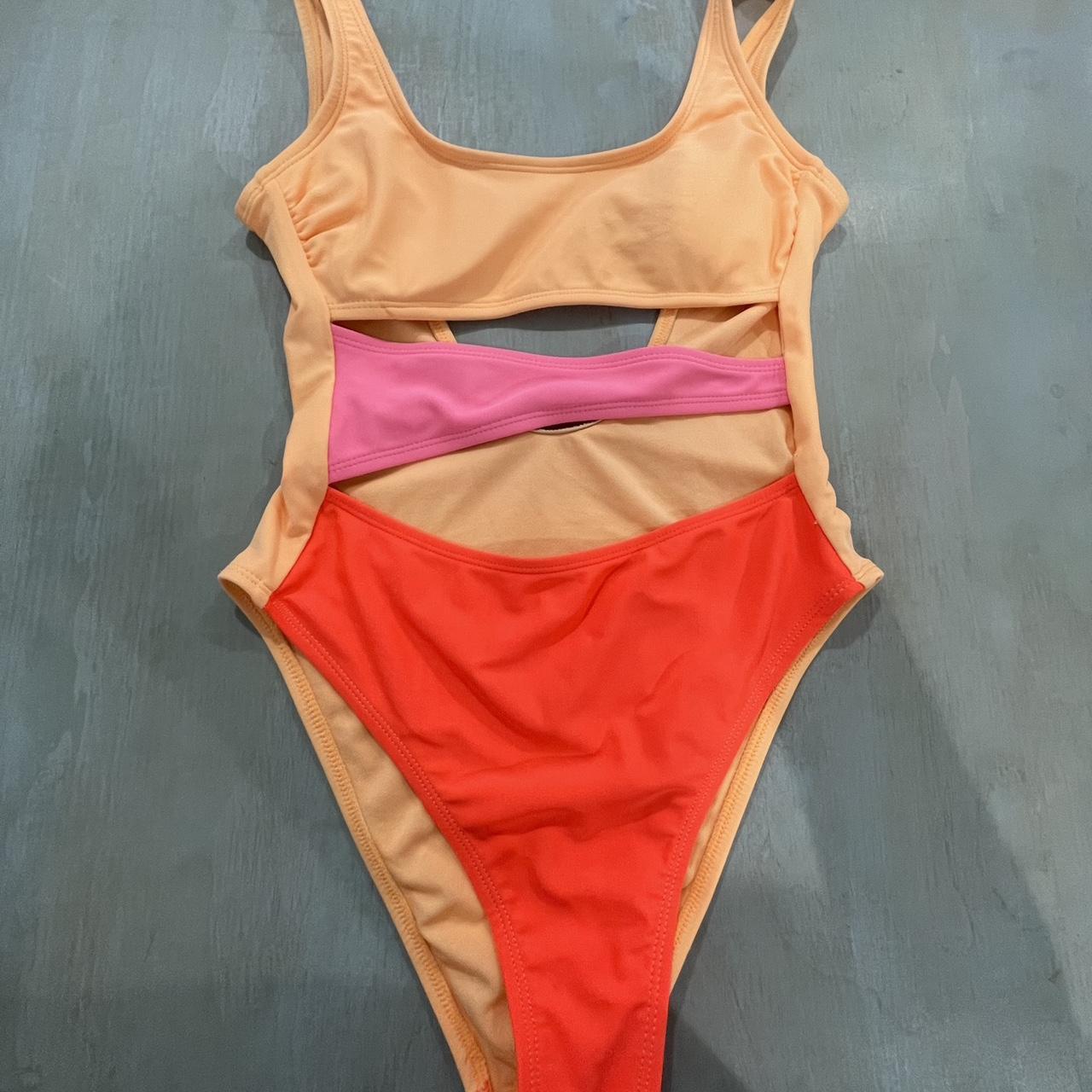Target cut out one piece swimsuit -super cute and... - Depop
