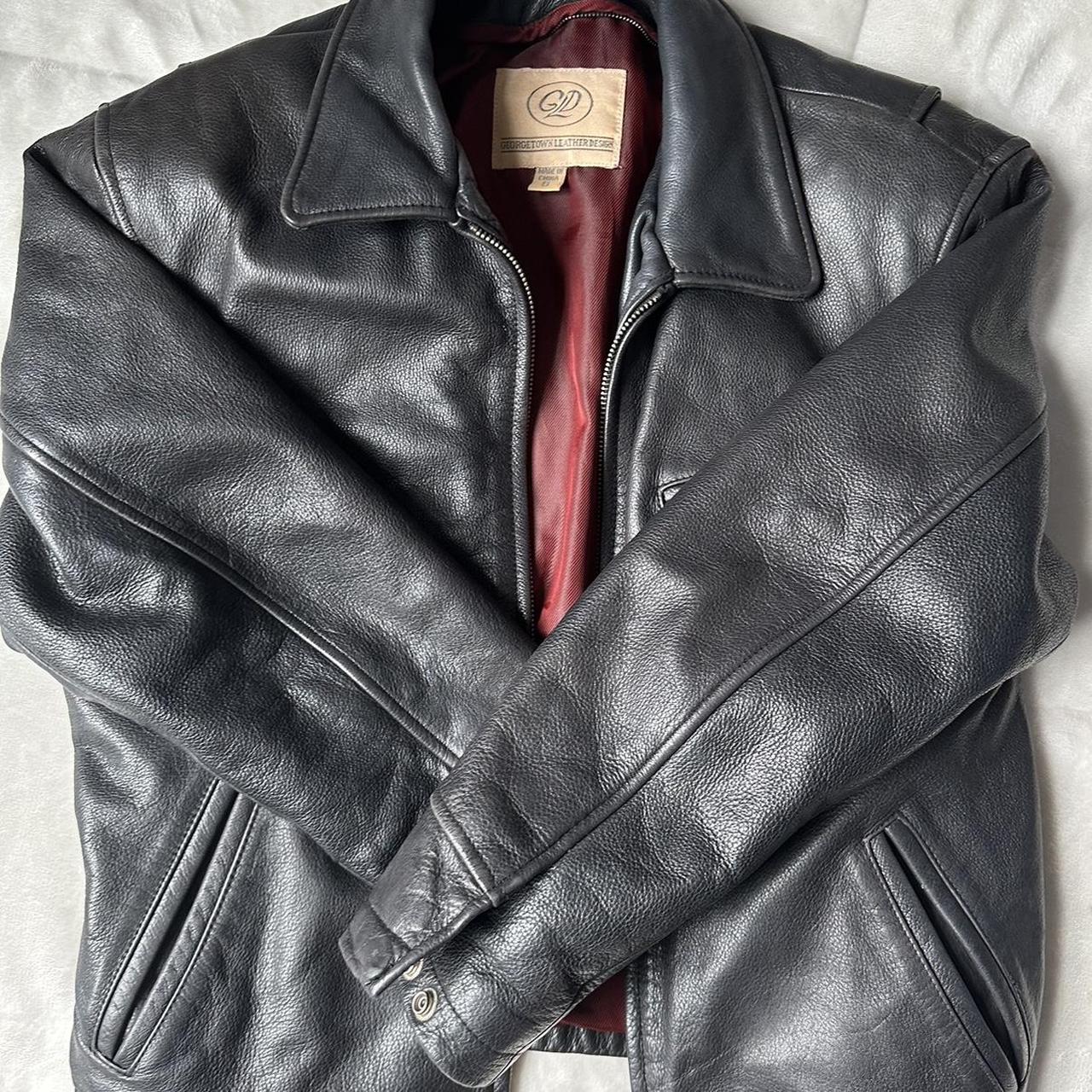 70's Vintage Georgetown Leather Design Leather... - Depop