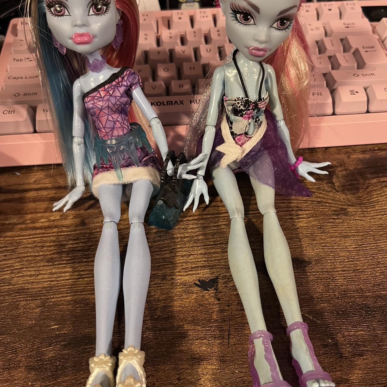 2 abbey bominable monster high g1 dolls, one in good... - Depop