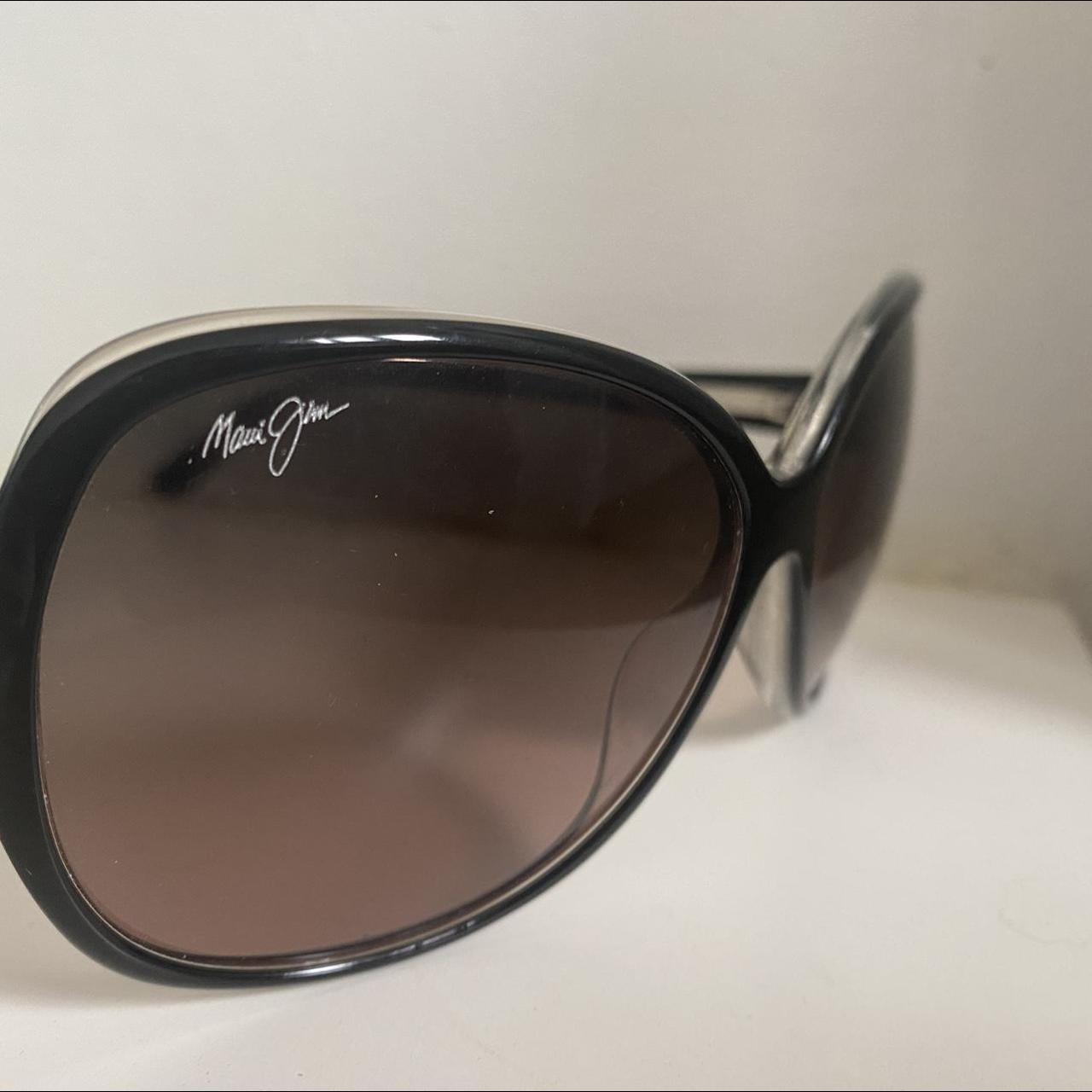 Maui Jim Women's Black and Grey Sunglasses Depop