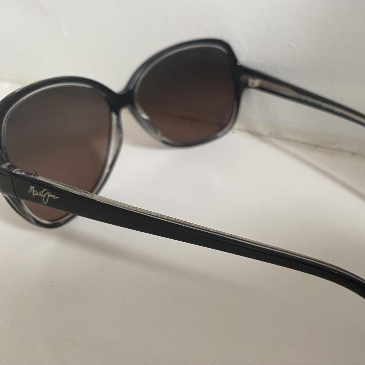 Maui Jim Women's Black and Grey Sunglasses Depop