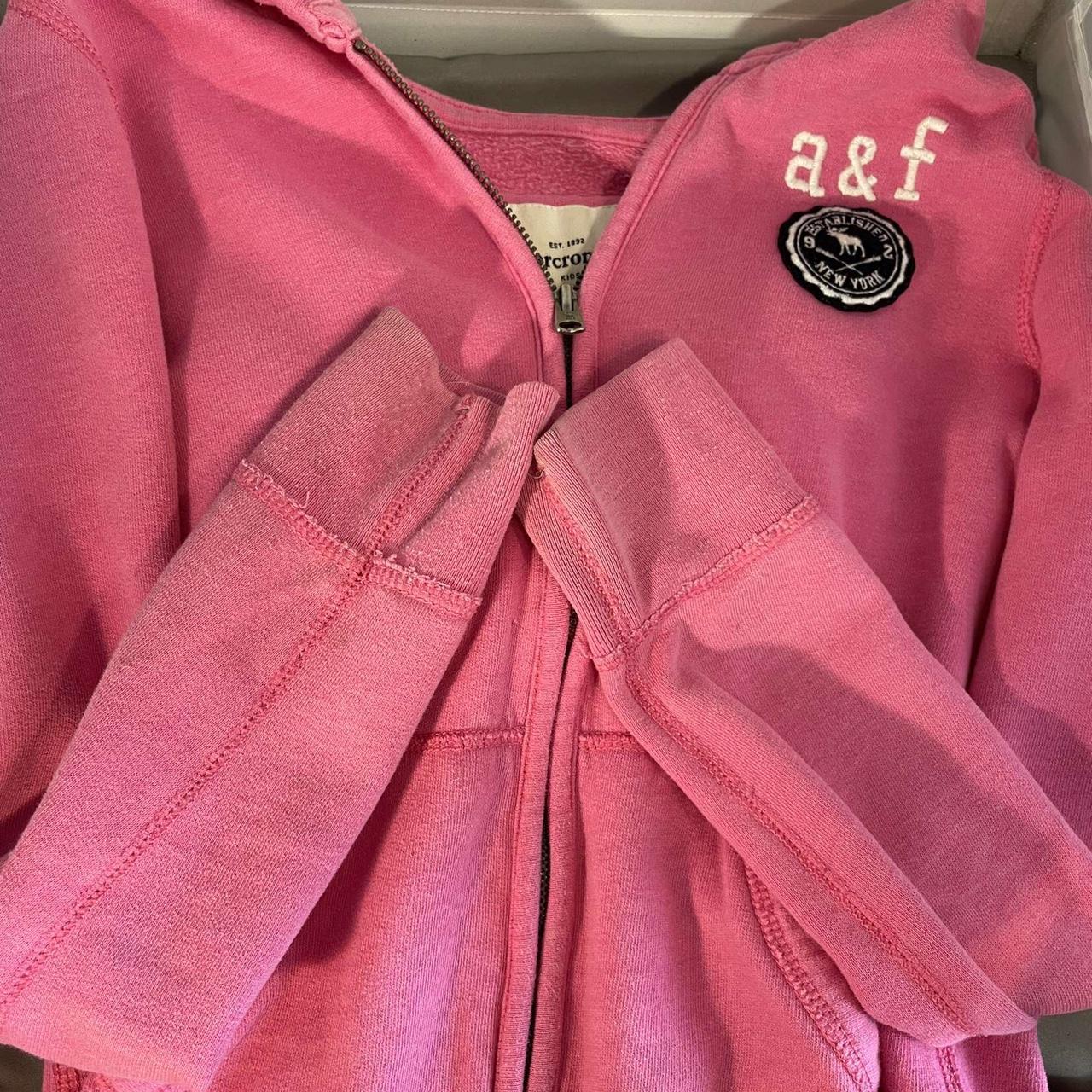 Hot pink vintage Abercrombie and fitch zip up. It’s... - Depop