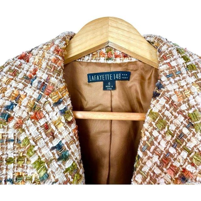 Lafayette 148 New York Multicolor Tweed Blazer - Depop
