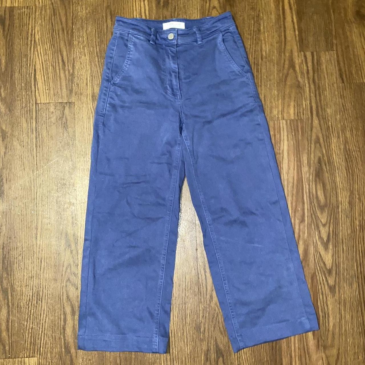 Everlane The Organic Wide-Leg Pant Blue Depop - Main Image