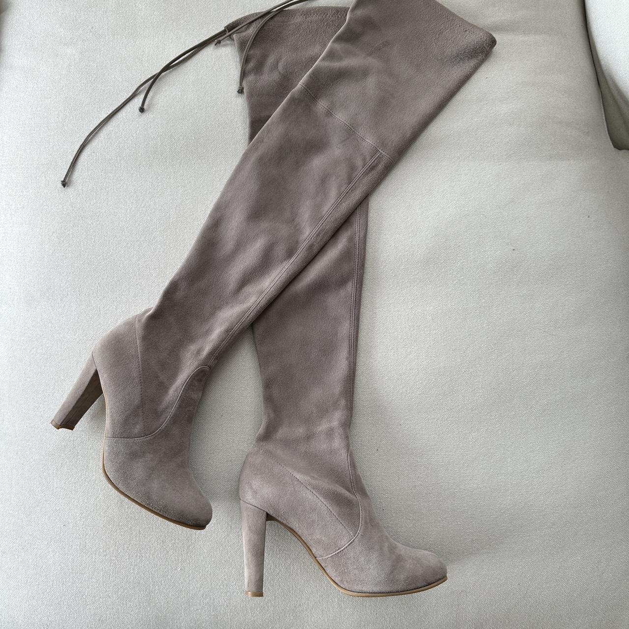stuart weitzman grey suede boots