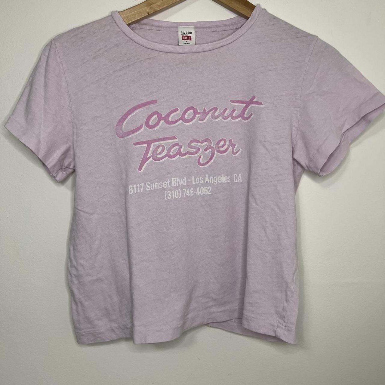 RE/DONE Women's White and Purple T-shirt