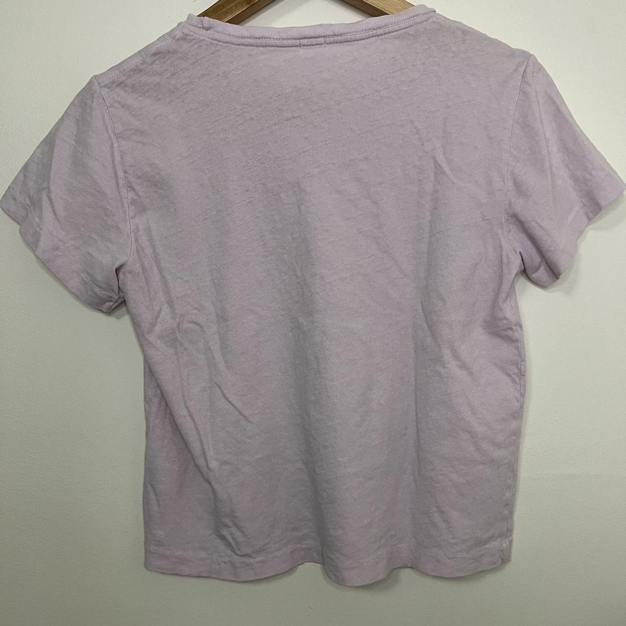 RE/DONE Women's White and Purple T-shirt (4)