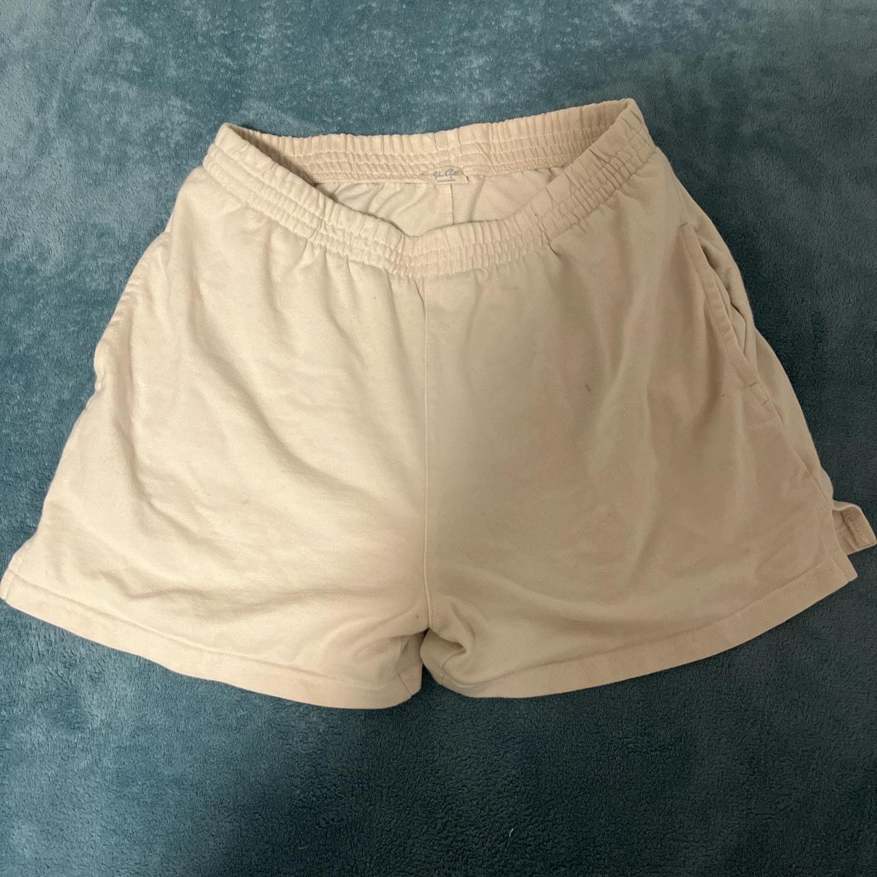 brandy melville rosa sweatshorts in cream this... Depop
