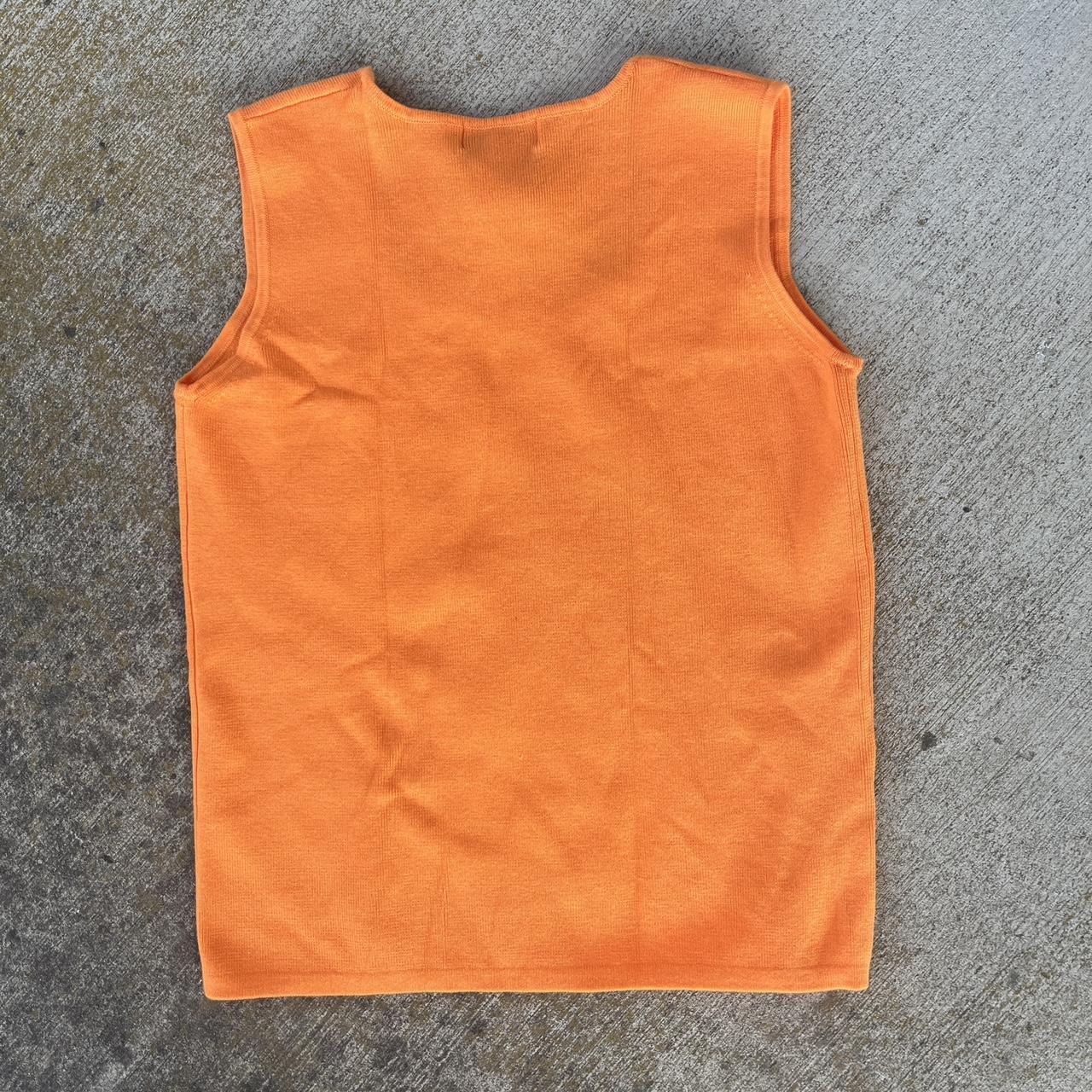 90s Orange tank top Brand: white stag Size medium... - Depop