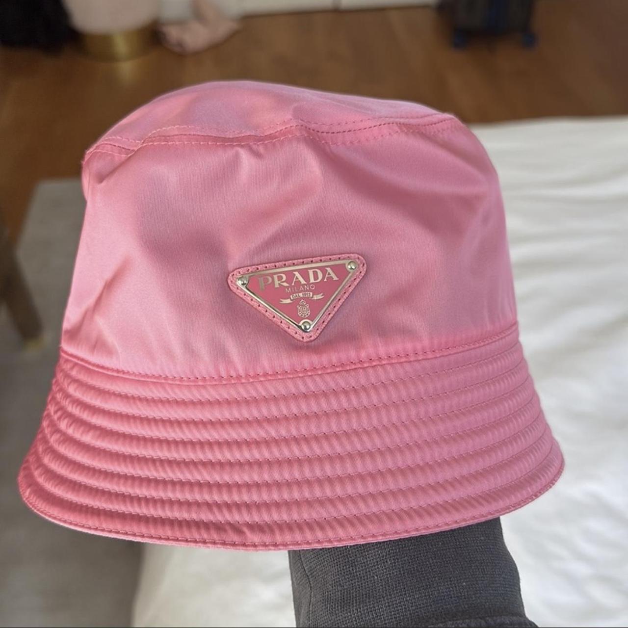 Pink prada-bucket-hat - Depop
