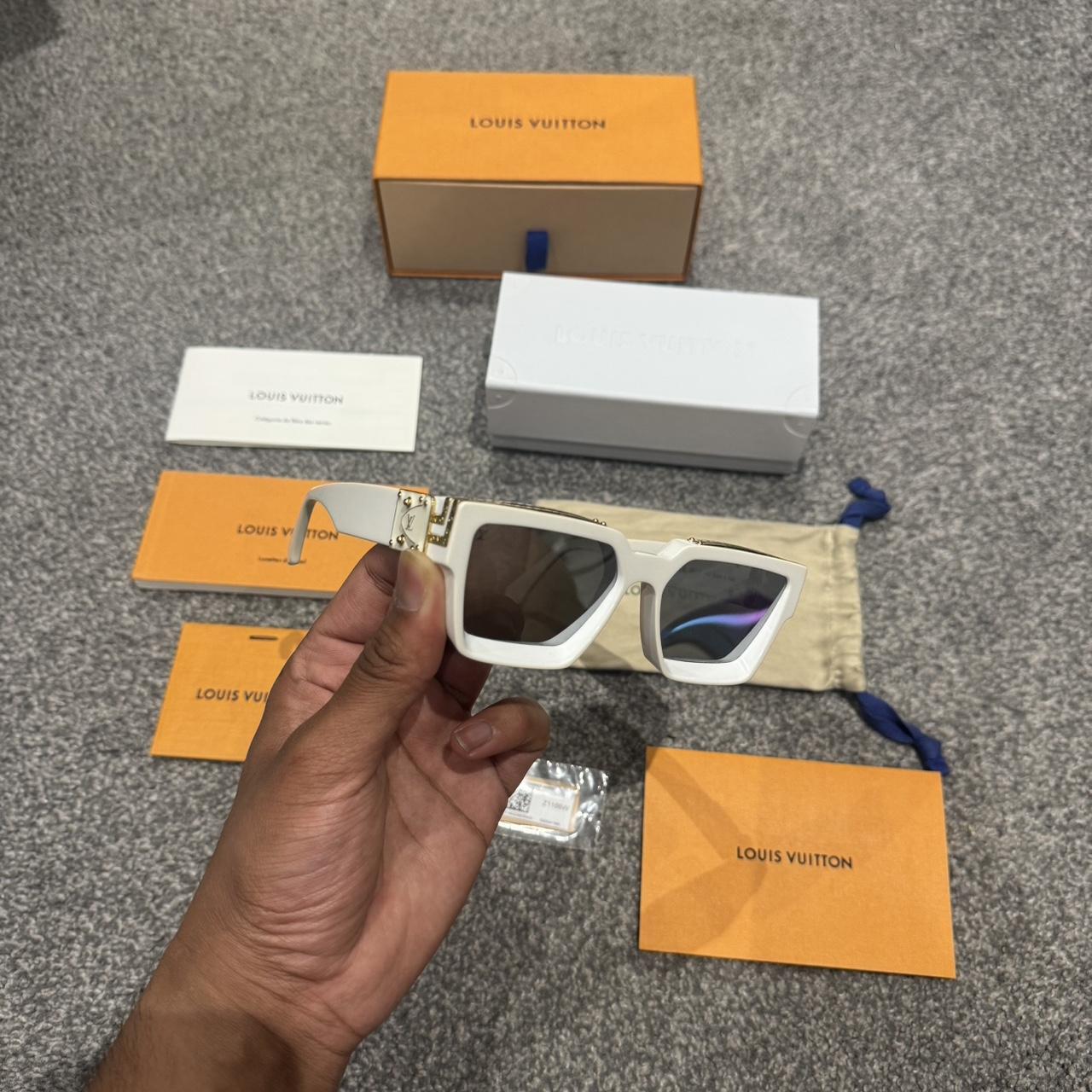 Louis Vuitton 1.1 Millionaire sunglasses in White... | Depop