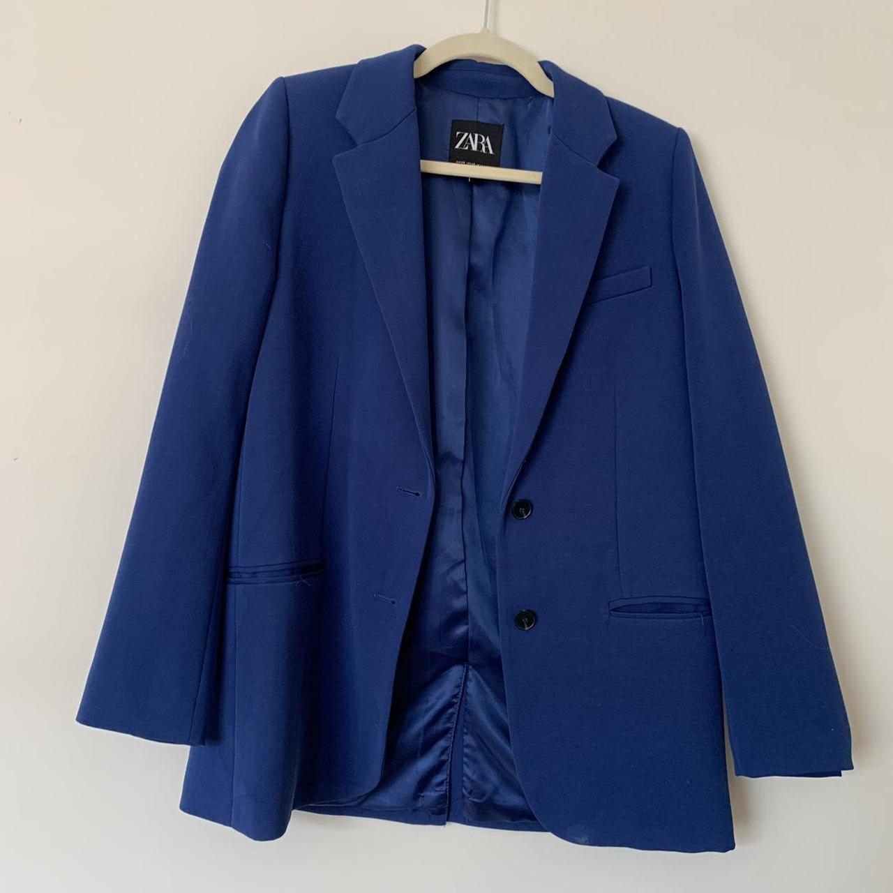 Gorgeous royal navy blue Zara two piece suit perfect... - Depop